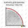Карниз для ванны Aquatek Юпитер 150х150 Усиленный 25 мм MrKARNIZ фото 1