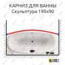 Карниз для ванны Aquatika Скульптура Передний борт 190х90 Усиленный 25 мм MrKARNIZ фото 1