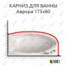 Карниз для ванны Aquatika Аврора 175х80 Усиленный 25 мм MrKARNIZ фото 1