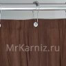 Штора для ванной Двухслойная Органза коричневая фото 3